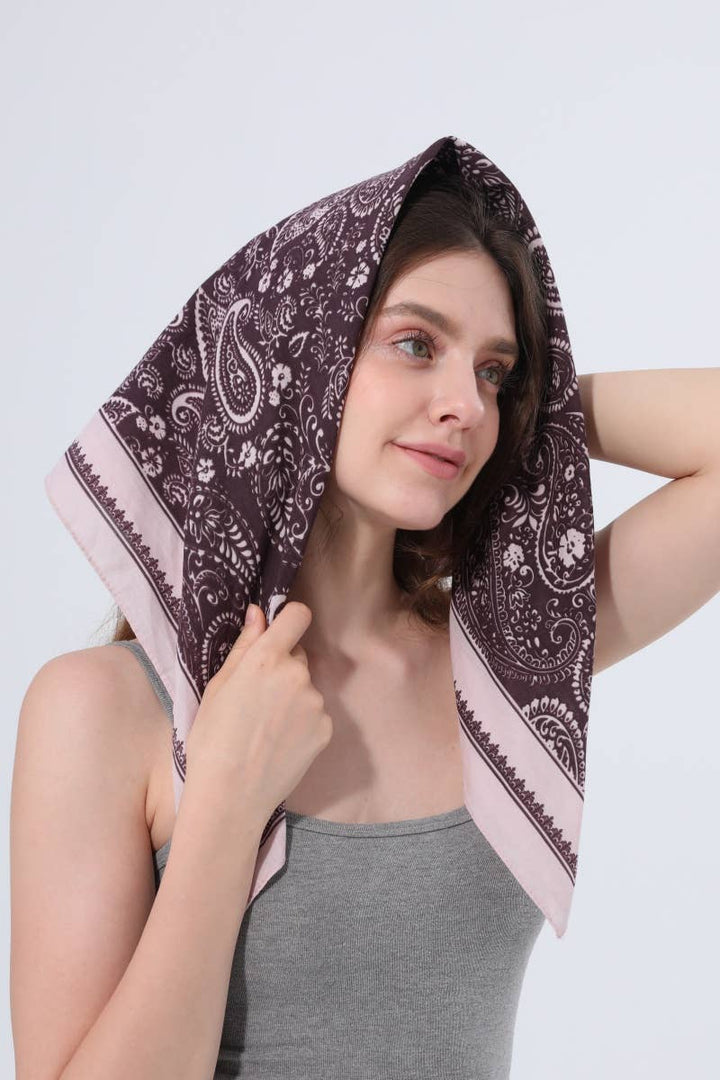 Paisley Print Bandana Scarf