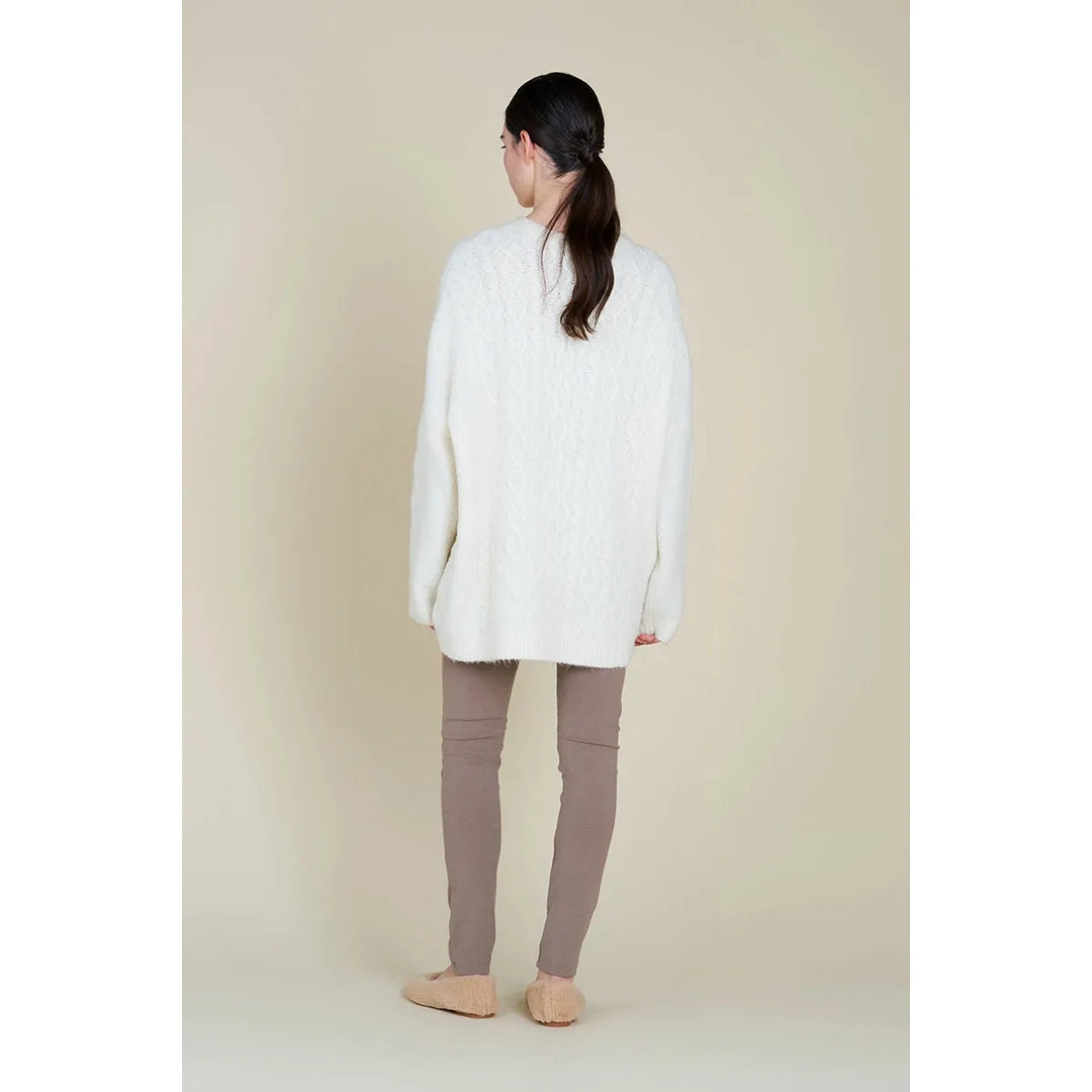 Contrast Cable Knit Sweater