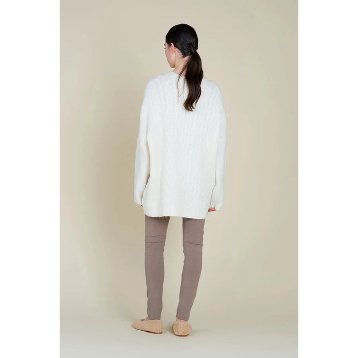 Contrast Cable Knit Sweater