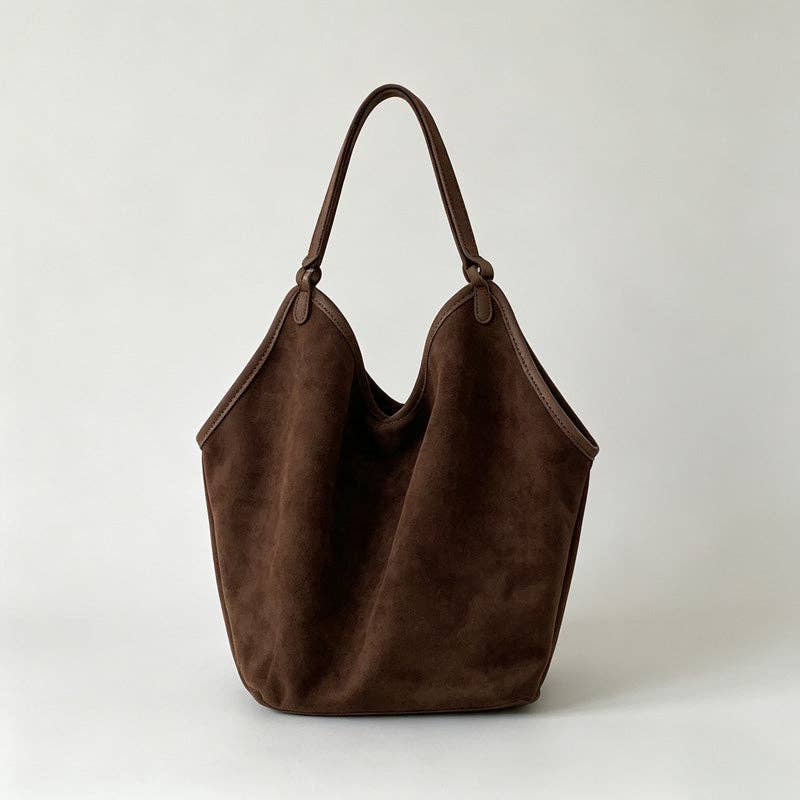 Angular Soft Shoulder Tote: Camel / F