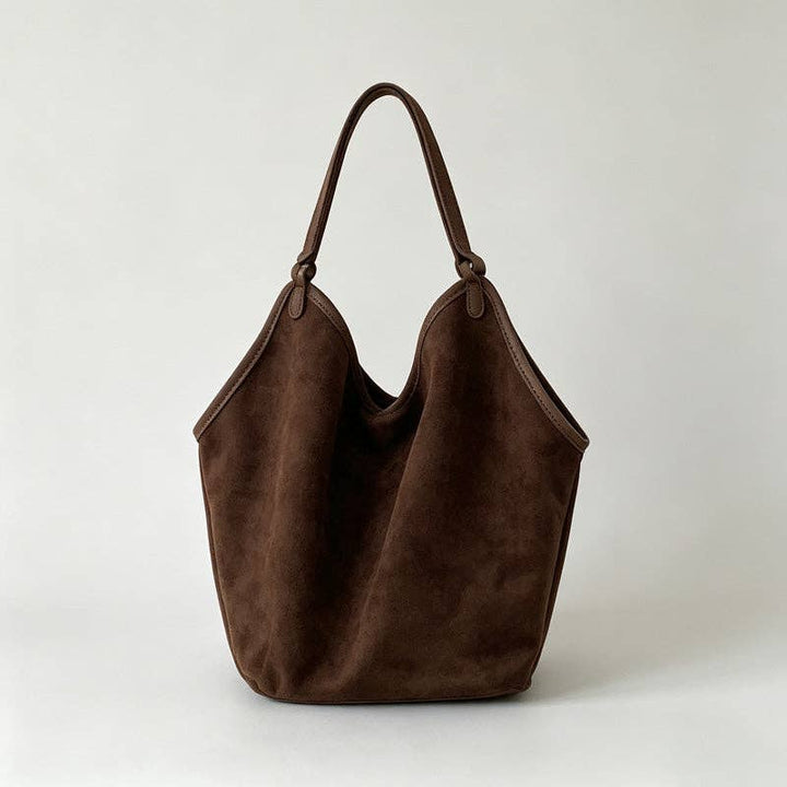 Angular Soft Shoulder Tote: Camel / F
