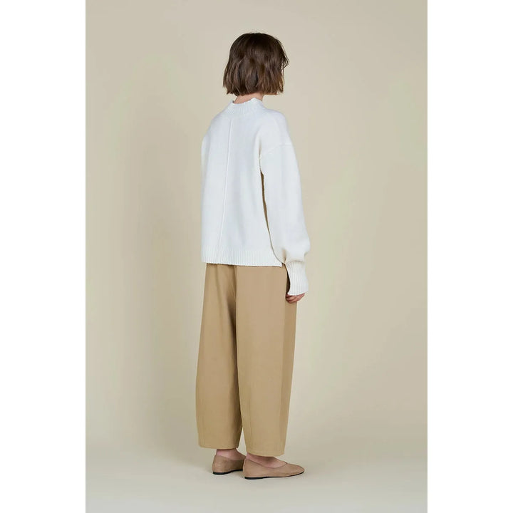 Mock Neck Ribbed Knit Sweater