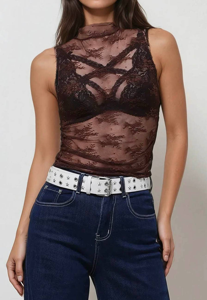 Sheer Flower Tank