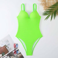 Ribbed One Piece Swimsuit