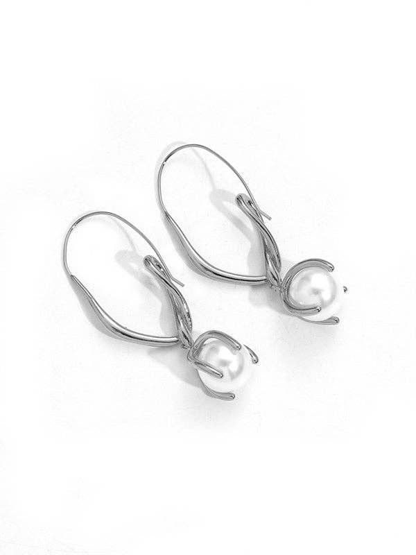 Geometric Drop Earrings: GOLD / One_size