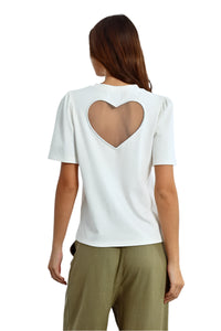 Molly Bracken Heart Shape Cut-Out Tee
