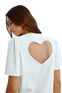Molly Bracken Heart Shape Cut-Out Tee