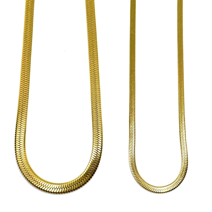 Thin Herringbone Necklace Waterproof