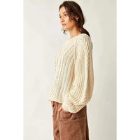 Free People Frankie Cable Knit Sweater