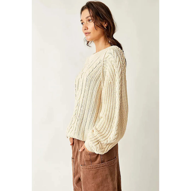 Free People Frankie Cable Knit Sweater