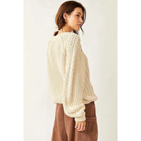 Free People Frankie Cable Knit Sweater