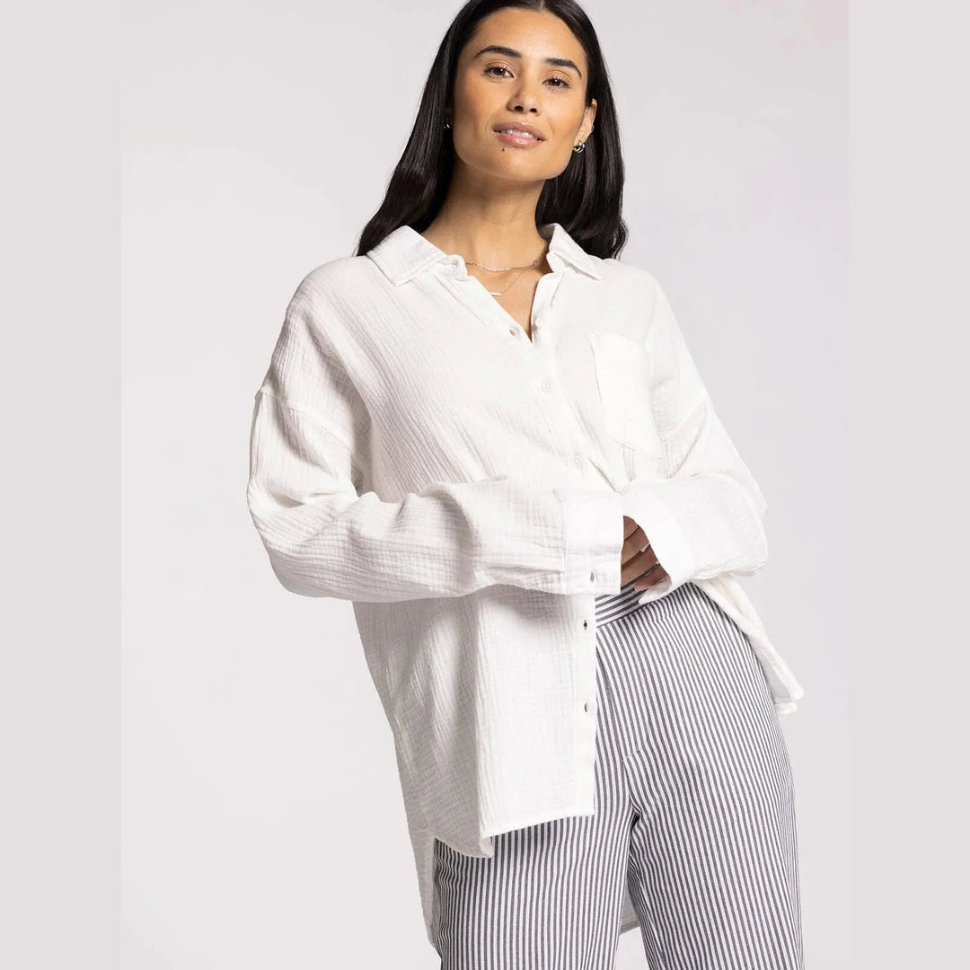 Thread & Supply Cotton Gauze Button Down
