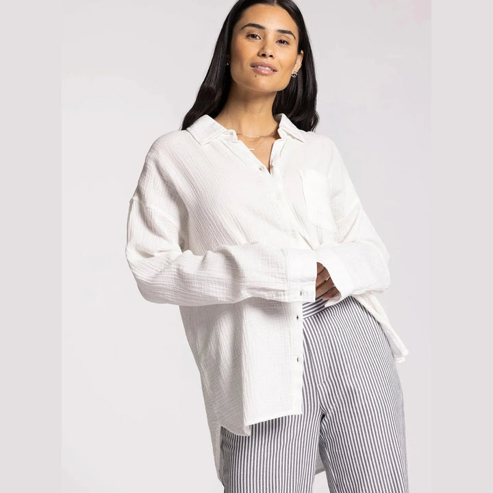Thread & Supply Cotton Gauze Button Down