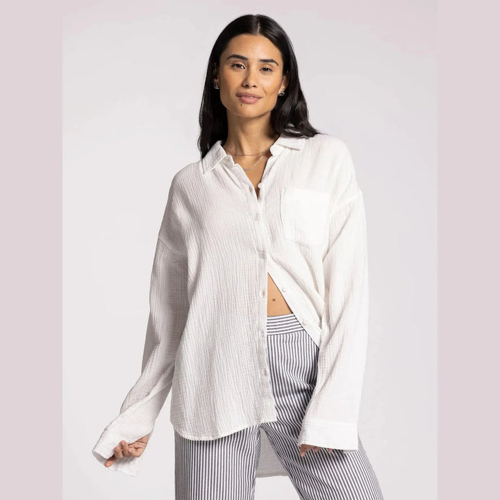Thread & Supply Cotton Gauze Button Down 