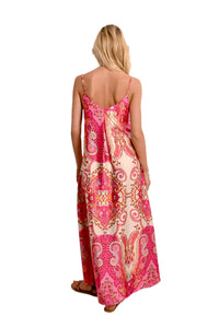 Molly Bracken Long Satin Boho Dress