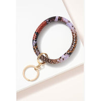 Snake Print Bracelet Key Ring
