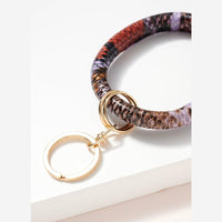 Snake Print Bracelet Key Ring