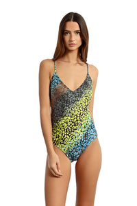 Molly Bracken Leopard Print One Piece Swimsuit