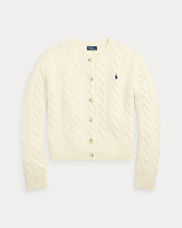 Cable Knit Wool Cashmere Cardigan