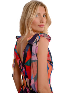 Molly Bracken Geo Print Maxi Dress