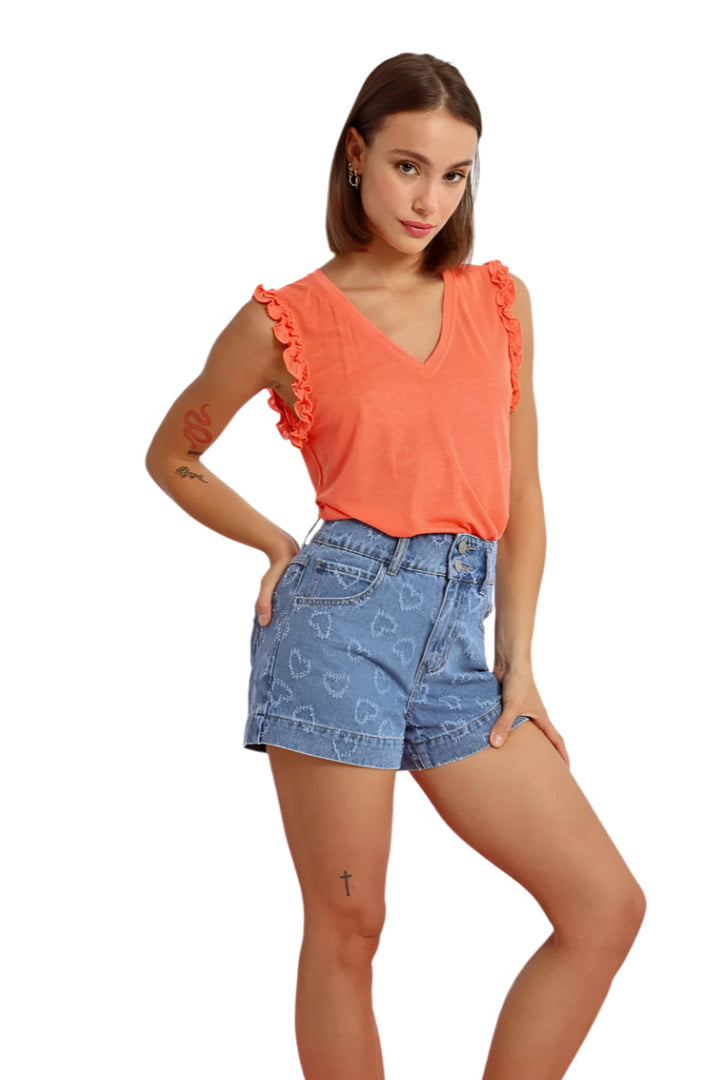 Molly Bracken Rhinestone Denim Shorts