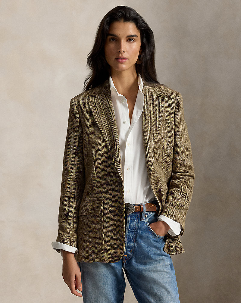 Polo Ralph Lauren Single-Breasted Herringbone Blazer