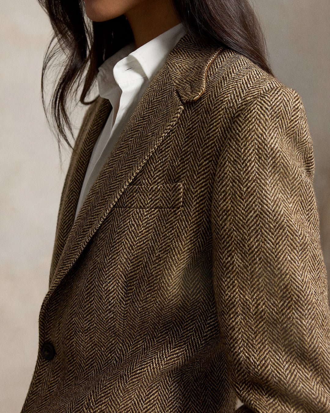 Polo Ralph Lauren Single-Breasted Herringbone Blazer
