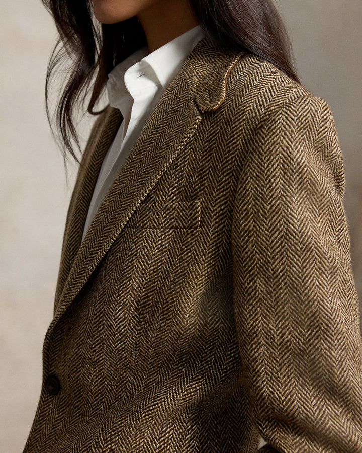 Polo Ralph Lauren Single-Breasted Herringbone Blazer