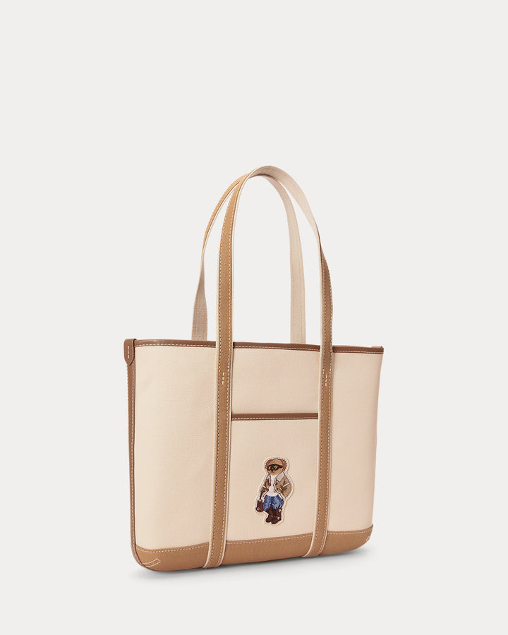 Polo Bear Canvas Small Shopper Tote