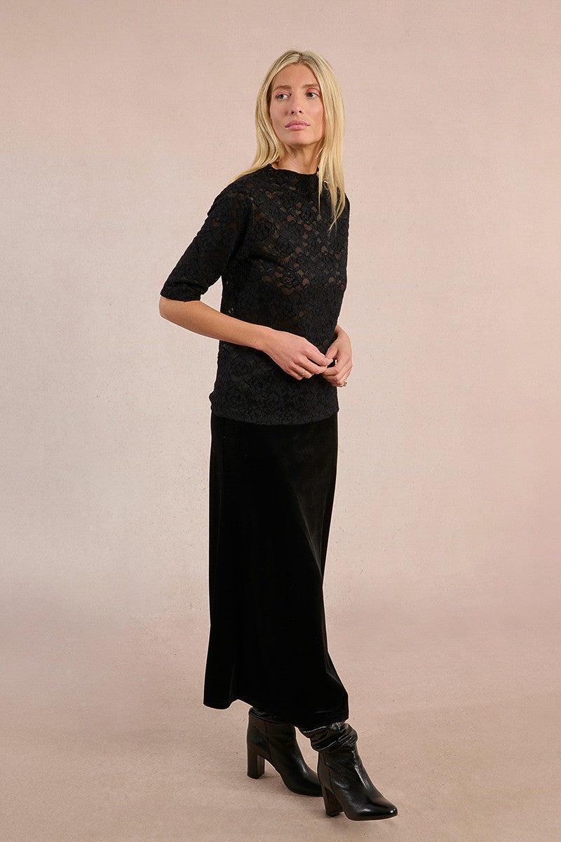 Molly Bracken Semi Sheer Lace Top