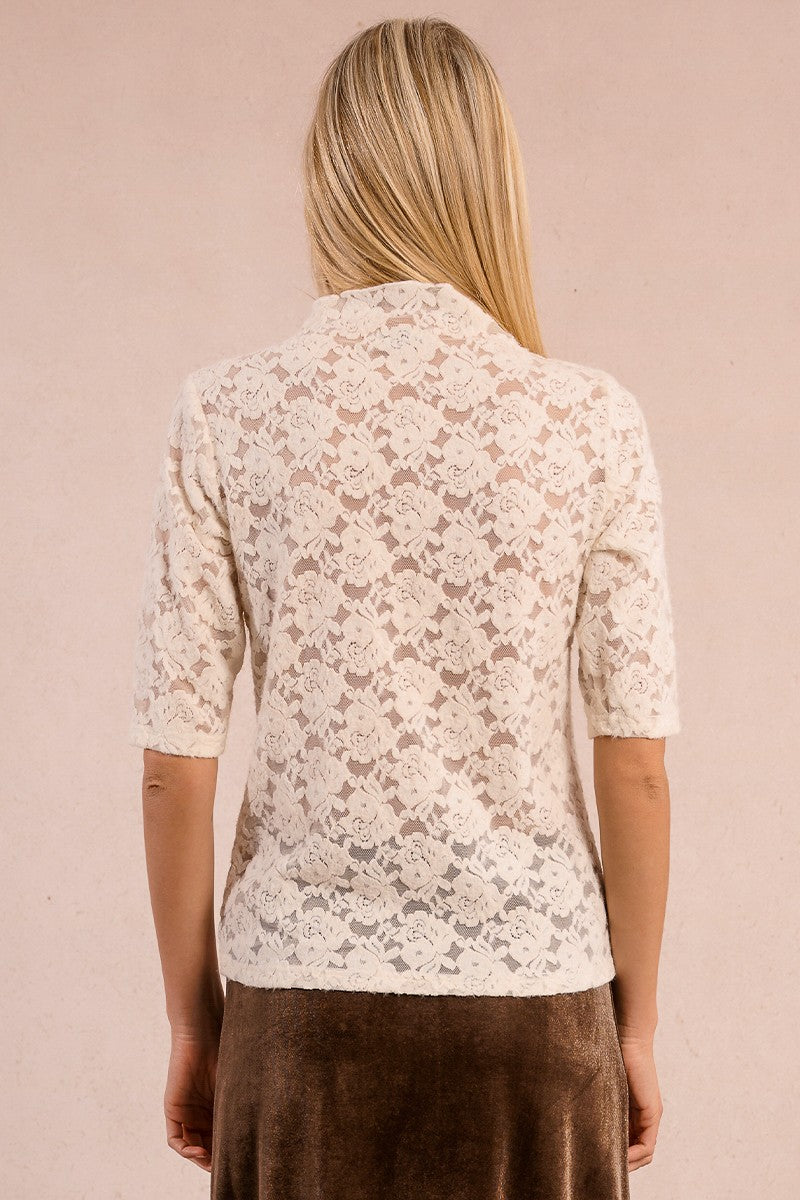Molly Bracken Semi Sheer Lace Top
