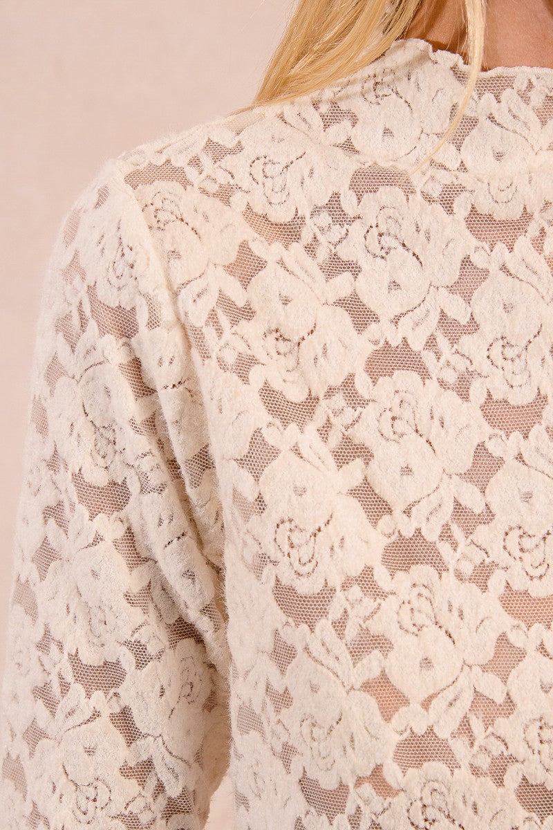 Molly Bracken Semi Sheer Lace Top