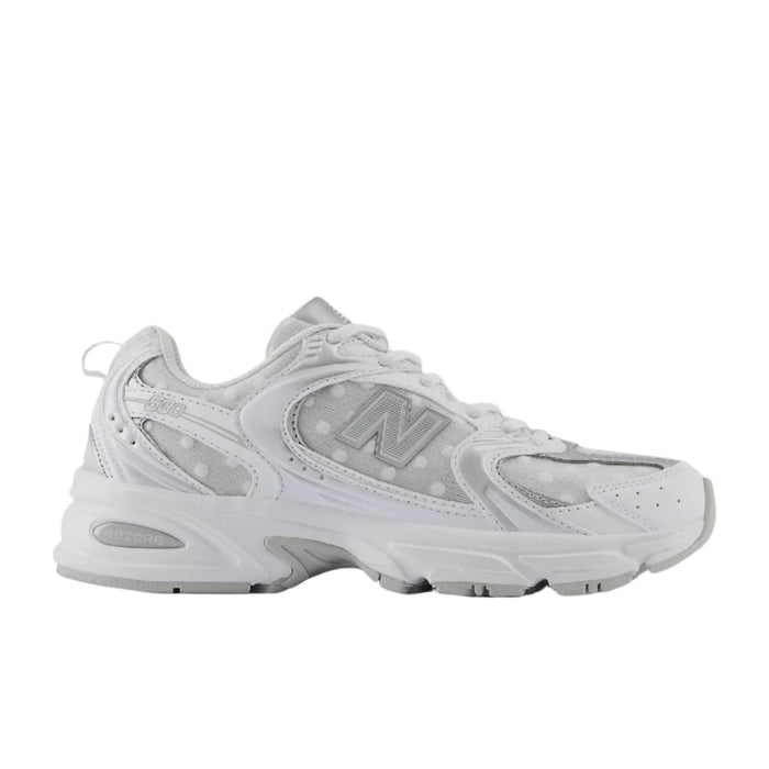 New Balance 530 White with Silver Metalic
