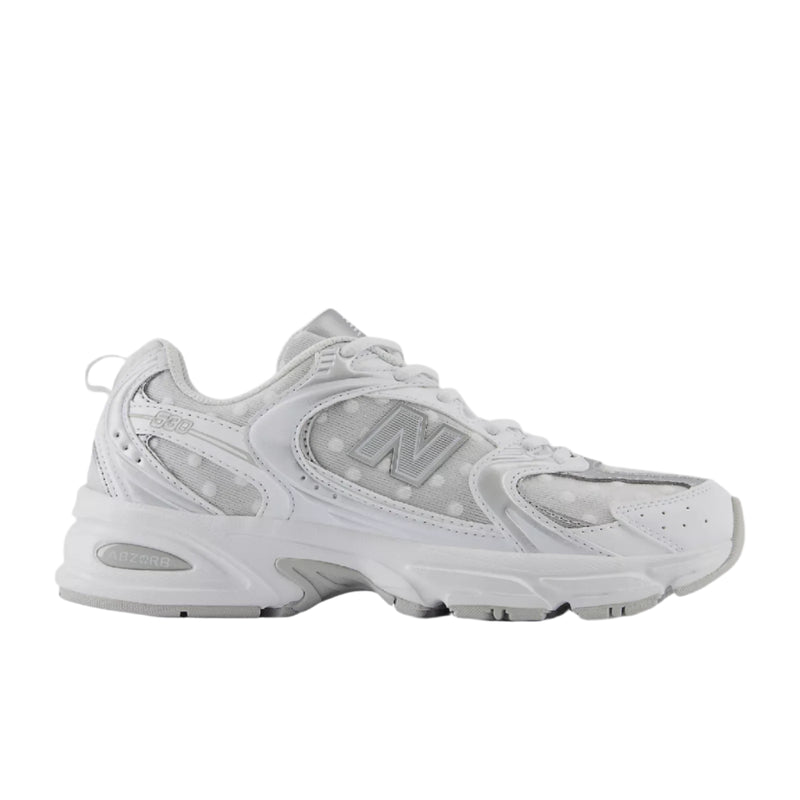 New Balance 530 White with Silver Metalic