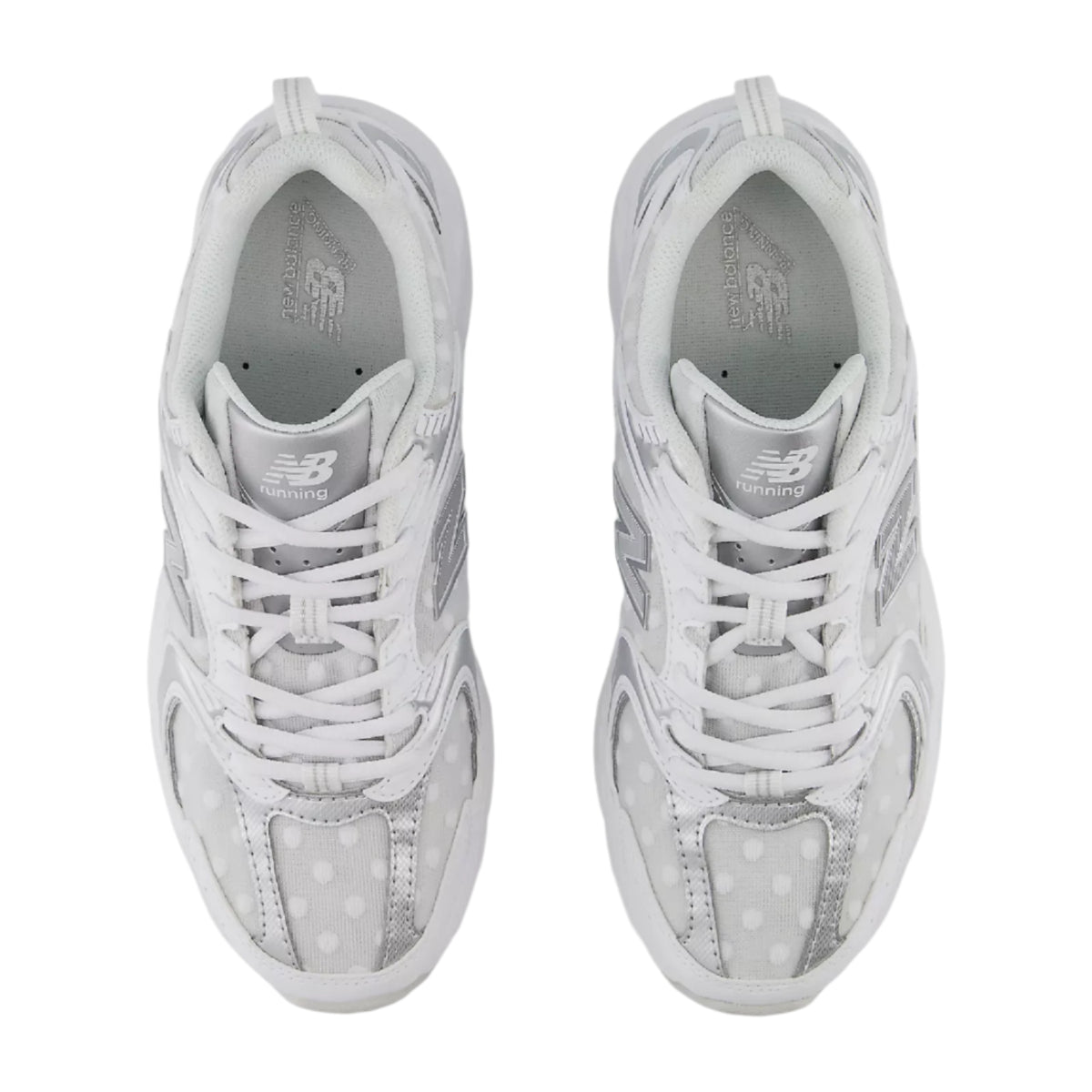 New Balance Womens 530 White with Silver Metalic
