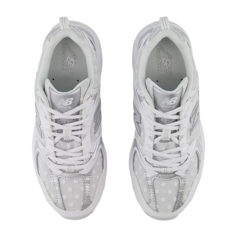 New Balance Womens 530 White with Silver Metalic