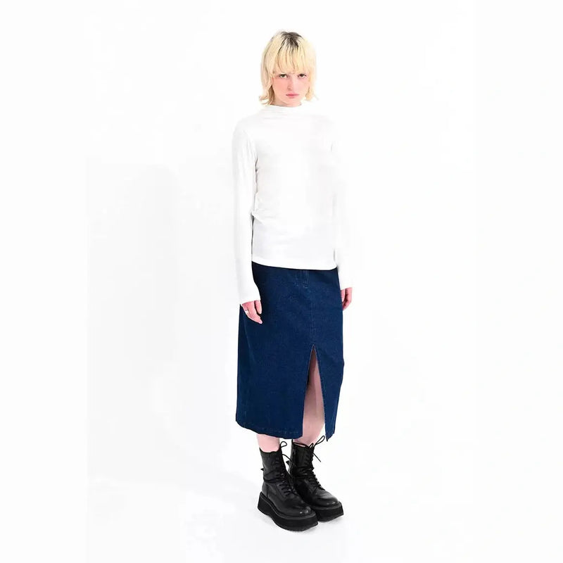 Molly Bracken Jersey Mock Collar Top