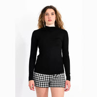 Molly Bracken Jersey Mock Collar Top