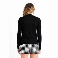 Molly Bracken Jersey Mock Collar Top
