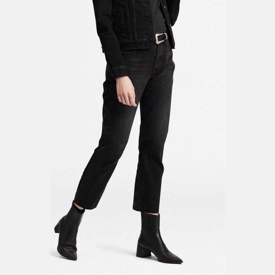 Levi's 501 Crop ~ Black Sprout