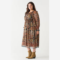 Dex Plus Midi Dress with Smocked Detail