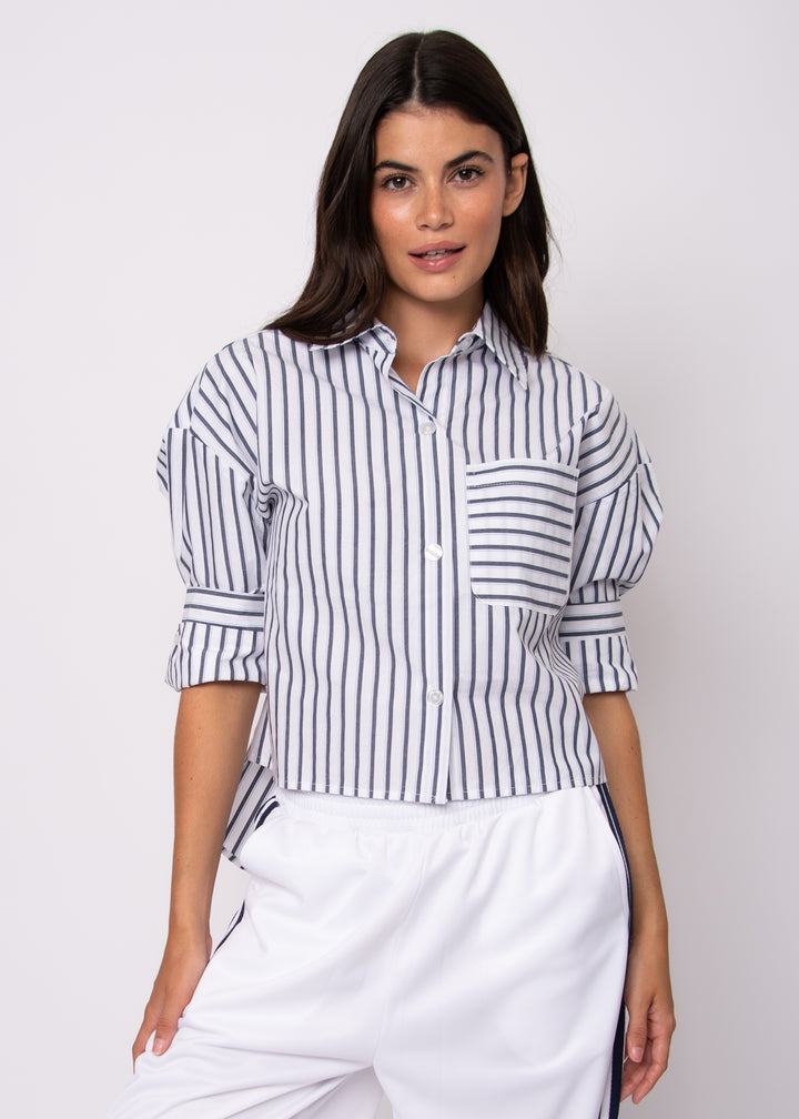 Lola's Room Crisp Crop Button Down