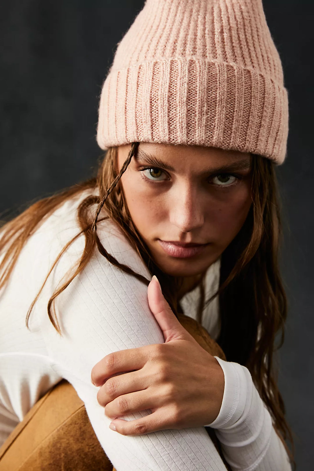 Free People Winnie Waffle Cuff Beanie