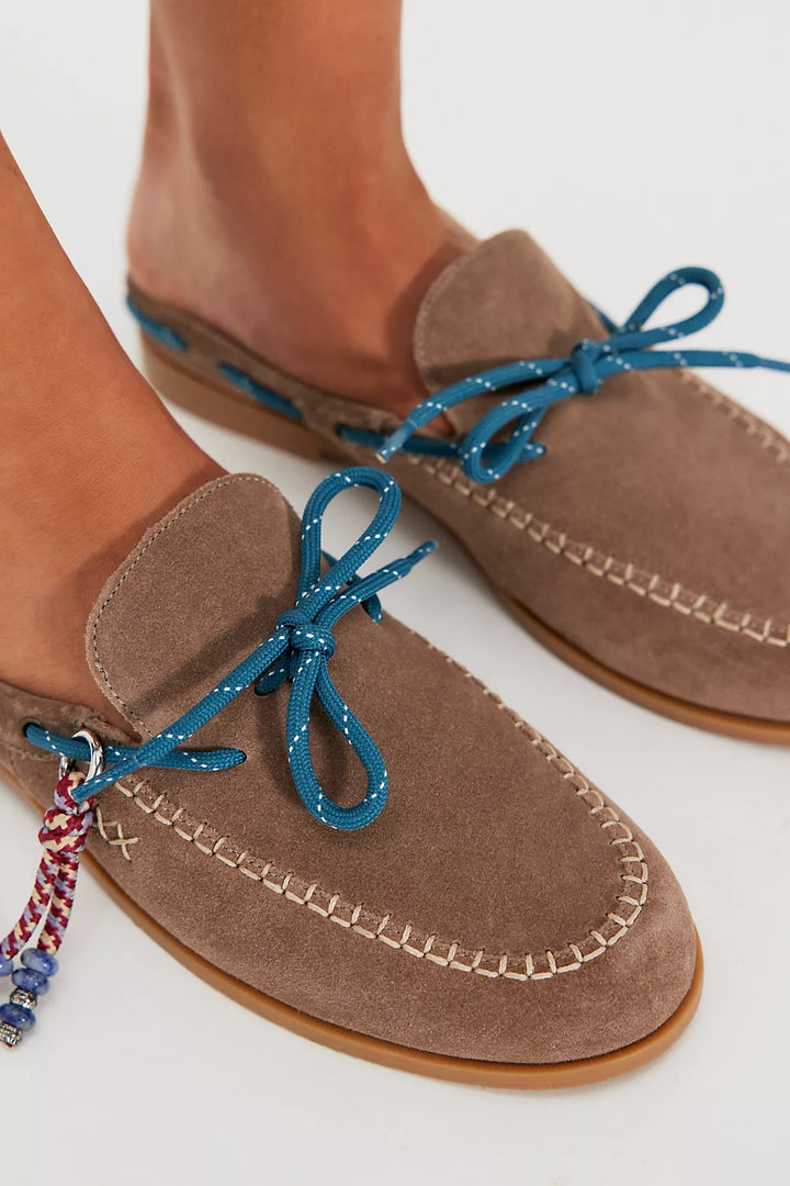 Free People Seas The Day Mule Taupe Suede
