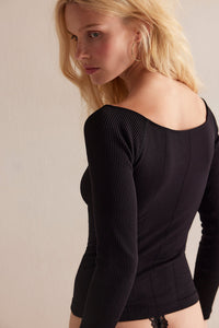 Free People Sleek Rib Layer Top