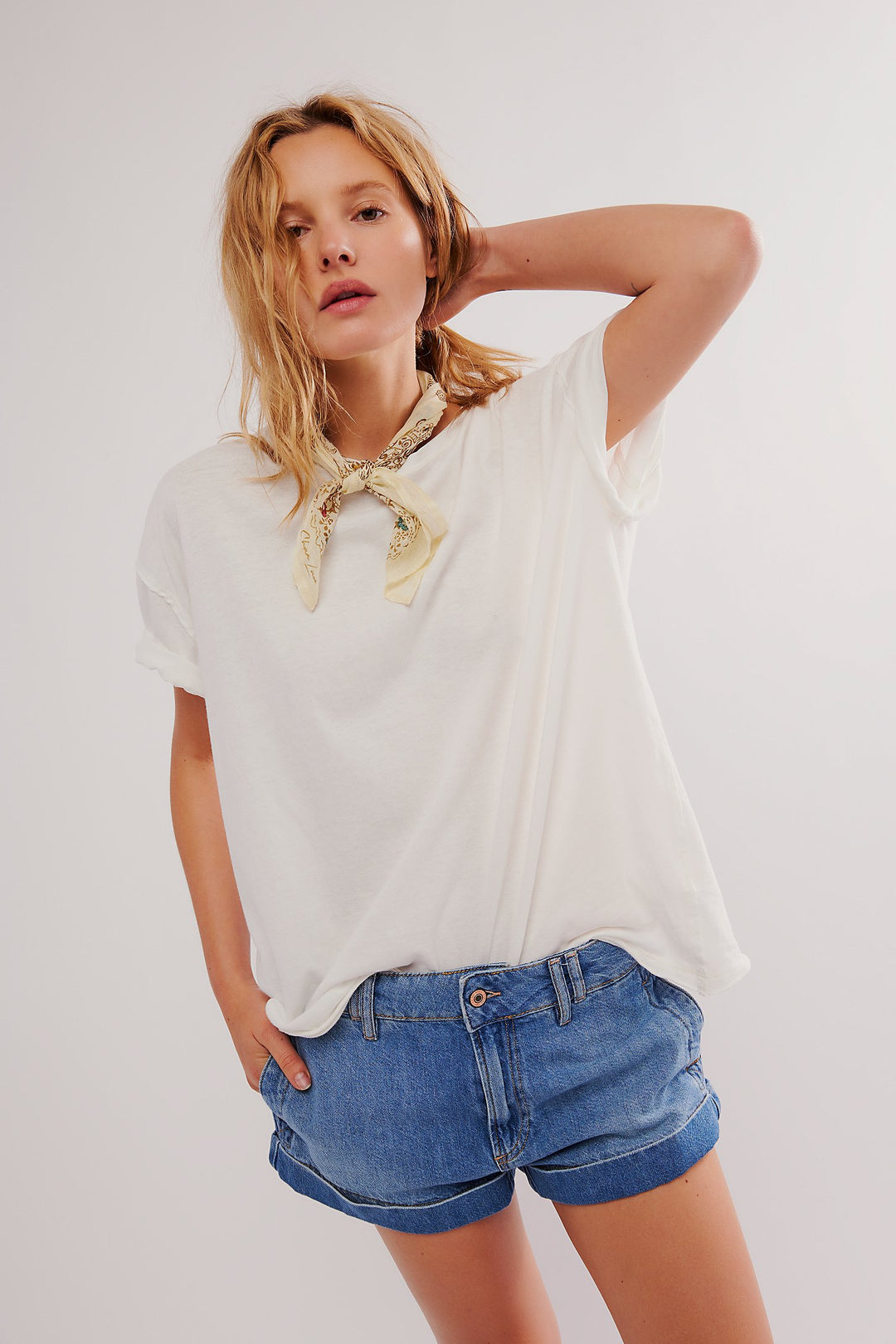 Free People Nina Crew Neck Tee