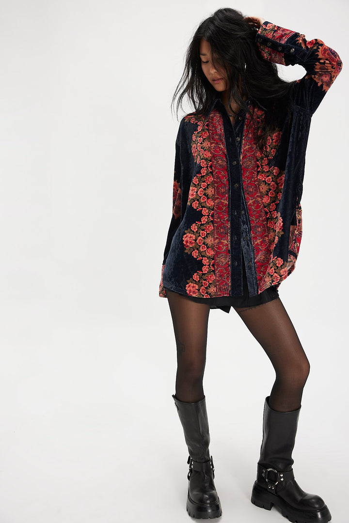 Free People One Night Velvet Top