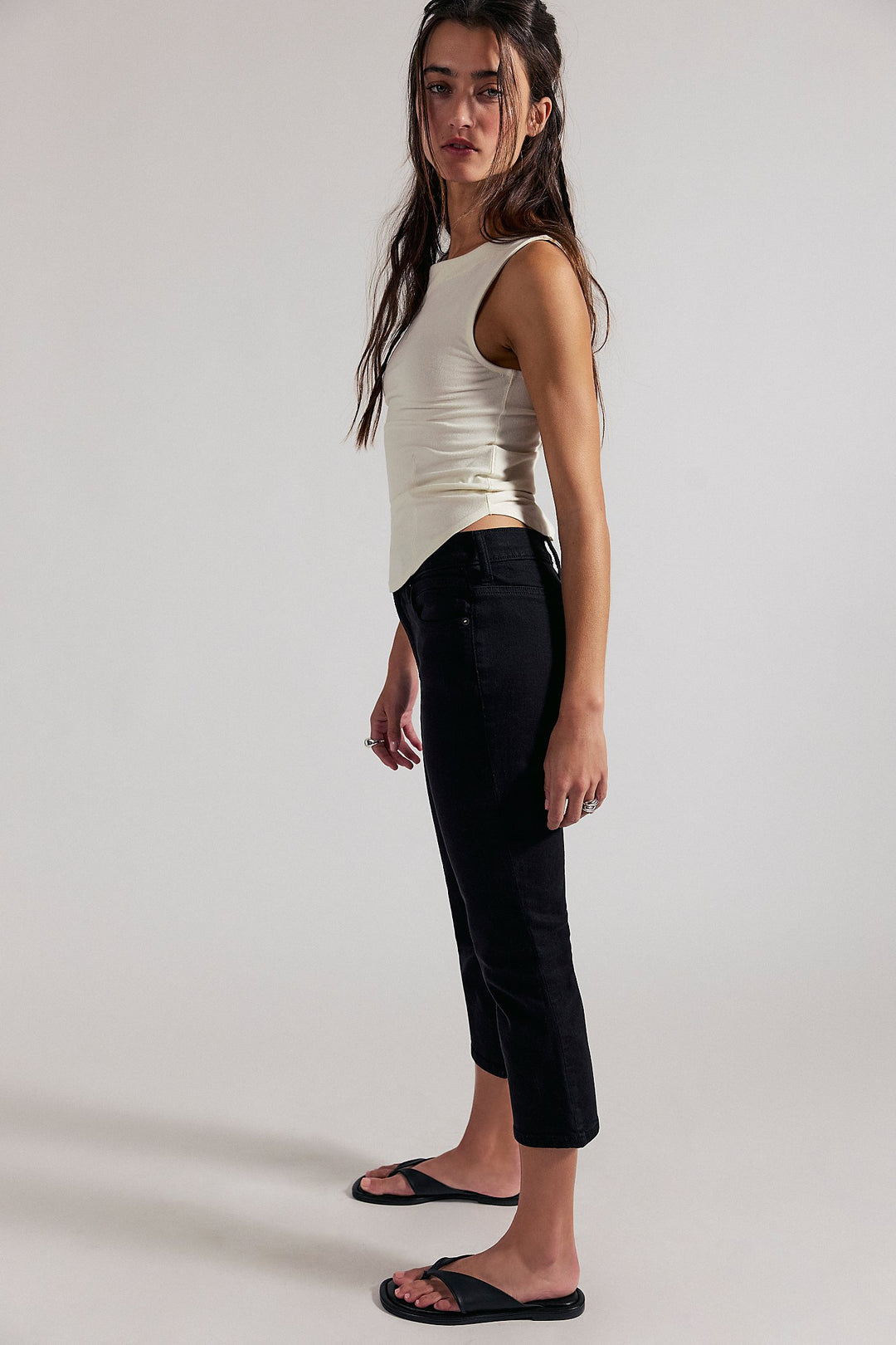 Free People Hot Take Slim Crop Jean