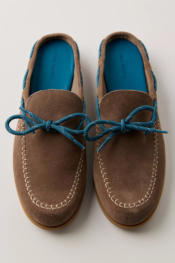 Free People Seas The Day Mule Taupe Suede