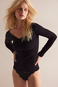 Free People Sleek Rib Layer Top